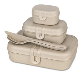 Koziol Lunchbox-Set + Besteck-Set Pascal Ready nature desert sand 