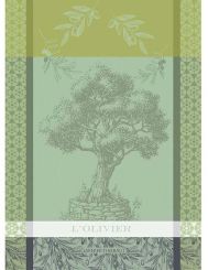 Garnier-Thiebaut Geschirrtuch L'Olivier Vert 56x77 Cm 100% Gekämmte Baumwolle 