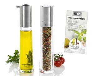 AdHoc Geschenkset Ölspender und Kräuterschneider Aroma 