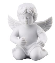 Rosenthal Selection Engel mit Blumenkranz Klein Weiss Matt 