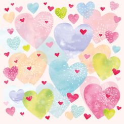 Paperproducts Design Servietten 33x33 Konfetti Hearts 