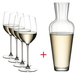 Riedel Set Veritas Riesling/Zinfadel (4 Stück) + Dekanter Mosel (kostenlos) 