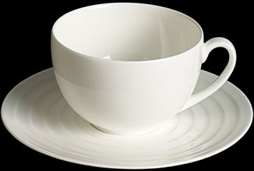Dibbern Fine Dining Relief Untertasse rund 0,2 L / 0,25 L Weiss 