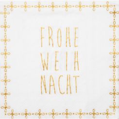 Räder Dining Serviette 33x33 cm Frohe Weihnacht 4-sprachig 