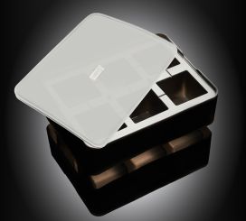Lurch Ice Former Würfel 5x5 cm Schwarz Transparent 
