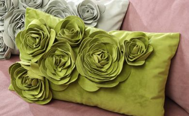 pad Kissenhülle 30x50 cm Floral light green 