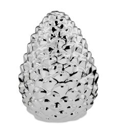 Hermann Bauer jun. Pinienzapfen mittel, H: 15,0cm Ø: 11,0cm Porz/Silbergl. 