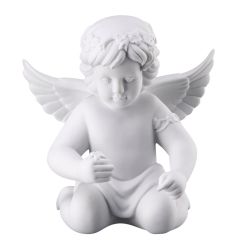 Rosenthal Selection Engel mit Blumenkranz Gross Weiss Matt 