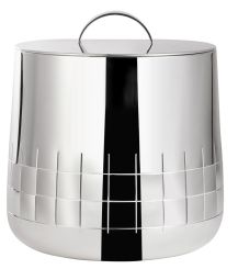 Christofle Isolierter Eiswürfelbehälter mit Deckel Graphik Versilberte 