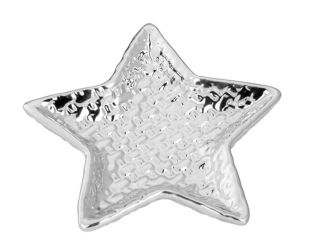 Hermann Bauer jun. Schale Stern 13,6 cm Porz/Silbergl. 