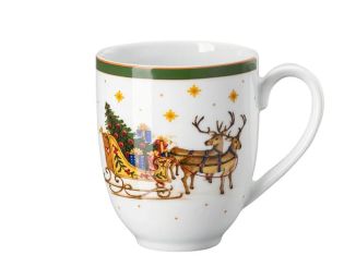 Hutschenreuther Becher mit Henkel Happy Wintertime Green 