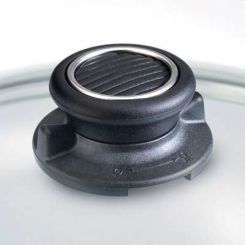 Gastrolux Glasdeckel Deluxe mit Edelstahlrand und Dampfabzug rechteckig 28 cm 