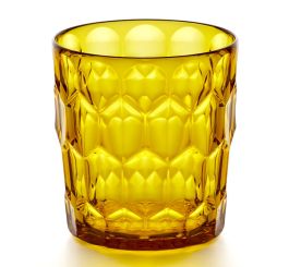 Guzzini Trinkglas niedrig 360 ml Dekor 3 Vanity Saffron yellow 