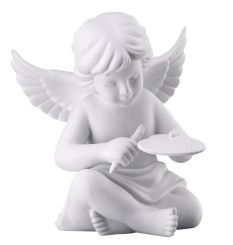 Rosenthal Selection Engel mit Malerpalette Gross Weiss Matt 