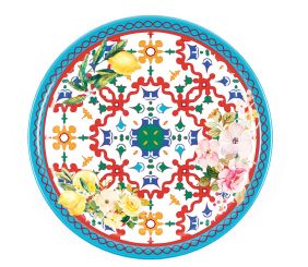 Guzzini Teller flach 27,5 cm Flower&Lemon 