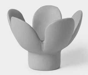 Räder Kerzenhalter Blume grau 8x8x5,5cm 