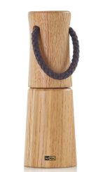 AdHoc Pfeffer- / Salzmühle Yaso H 17 cm Naturholz Eiche geölt hell/Edelstahl 