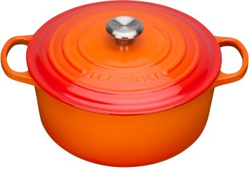 Le Creuset Bräter Rund Signature 26 cm Ofenrot 