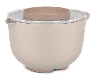 Mepal Rührschüssel Chef It 3000 ml mit Spritzschutzdeckel Chalk 