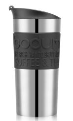 Bodum Travel Mug doppelwandig 0,35l Edelstahl/schwarz 