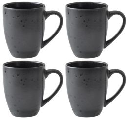 Bitz Mug 30 cl 4er-Set schwarz/schwarz 