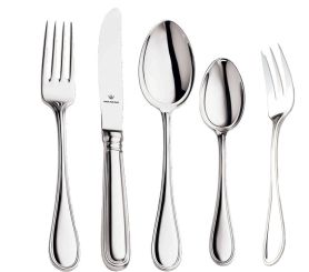 30-Tlg. Menübesteck Schwedisch Faden Edelstahl ohne Verpackung 