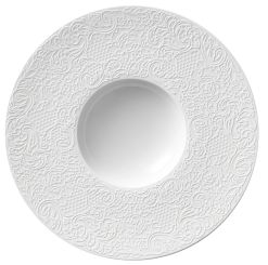 Guy Degrenne Teller tief 28 cm mit breiter Fahne Collection L Coutur 