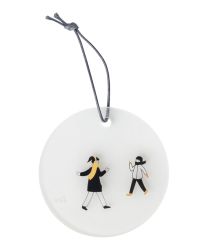 Räder Schneetag Glashänger Schneeballschlacht D.7cm 