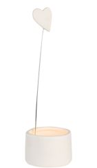 Räder Teelichthalter Herz Ø 6 cm H 19,5 cm 