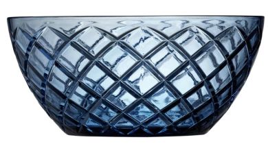 Lyngby Glas Salatschüssel 24 cm Sorrento Blau 