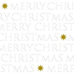 Paperproducts Design Servietten 33x33 cm Christmas Letters pearl relief 