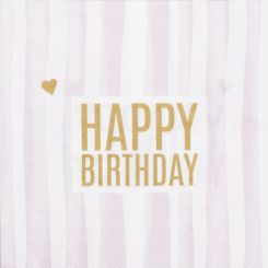 Räder Serviette 33x33cm Happy Birthday 