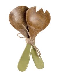 Leonardo Salatbesteck 21 Mangoholz Grün Aperitivo 