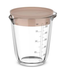 Mepal Glasmessbecher Chef It 500 ml mit Deckel Chalk 