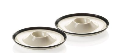 Arzberg Barefoot Living 2er Set Eierbecher mit Ablage dusty blue 