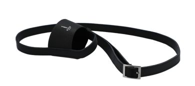 KPM Berlin Kpm To Go Carrier Leder Schwarz + weiße Prägung 