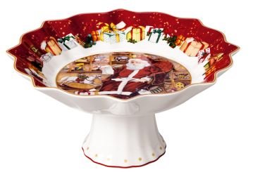 Villeroy & Boch Toy´s Fantasy Schale auf Fuß Santa Liest Wunschzettel 