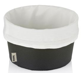 Kela Brotkorb Grana PU-Leder schwarz 11 cm 19 cmØ 