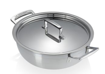 Le Creuset 3-Ply Profipfanne antihaft mit Deckel 24 cm 