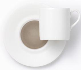 Dibbern Spot Untertasse zylindrisch flach 0,10 L Umbra Kiesel 