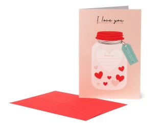 Legami Rubbellos-Glückwunschkarte I Love You Heart 