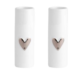 Räder Wolke Sieben Minivasen Herz 2er Set silber Ø 3,5 cm H 9 cm 