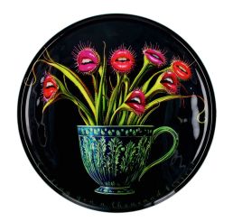 Gift Company Love Trays Dekotablett L Motiv: Fleischfressende Pflanze rund mehrfarbig 