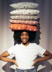 pad Kissenhülle 35x60 cm Shooting Star light grey 