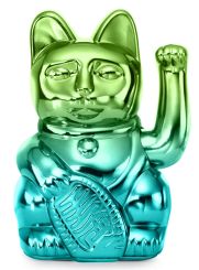 Donkey Winkekatze Player Three Lucky Cat Shiny Green/Blue 