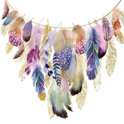 Paperproducts Design Servietten 33x33 cm Collier des plumes 