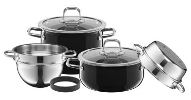 Silit Topf-Set 4tlg. Compact Schwarz 