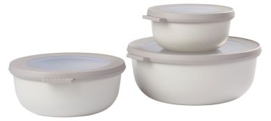 Mepal Multischüssel Cirqula 3-tlg. Flach Nordic White 