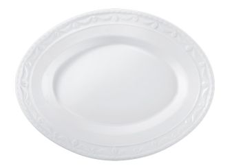 KPM Berlin Kurland Platte Oval Klein weiß 