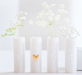 Räder Wolke Sieben Love Minivasen Set 4 Stk. Ø 3,5 cm H 9 cm 